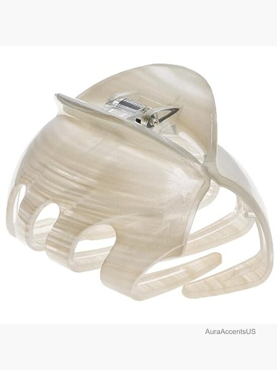 Large 3.5 Inch Octopus Hair Claw for Thick Curly Hair, French Acetate, Strong main image 6